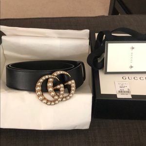 Gucci Marmont Pearl Belt